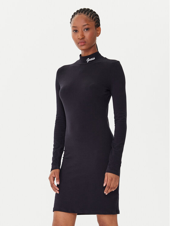 Guess Sukienka codzienna V5BK04 KCBF1 Czarny Slim Fit