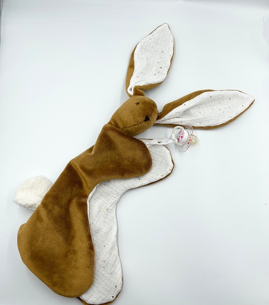 Przytulanka muślinowy królik dla niemowląt