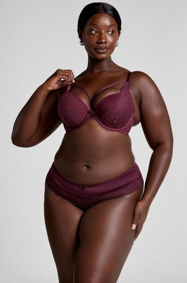 Hunkemöller Stringi bokserki Paris Fioletowy