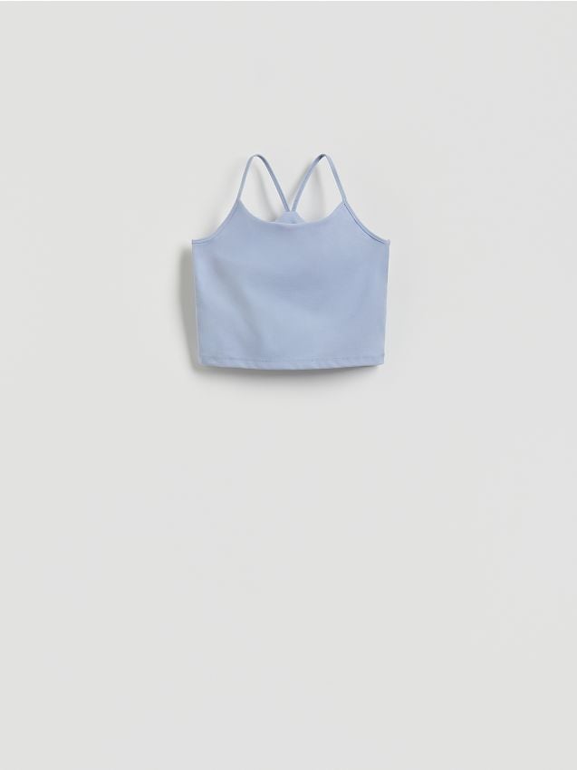Reserved - Sportowy top - jasnoniebieski