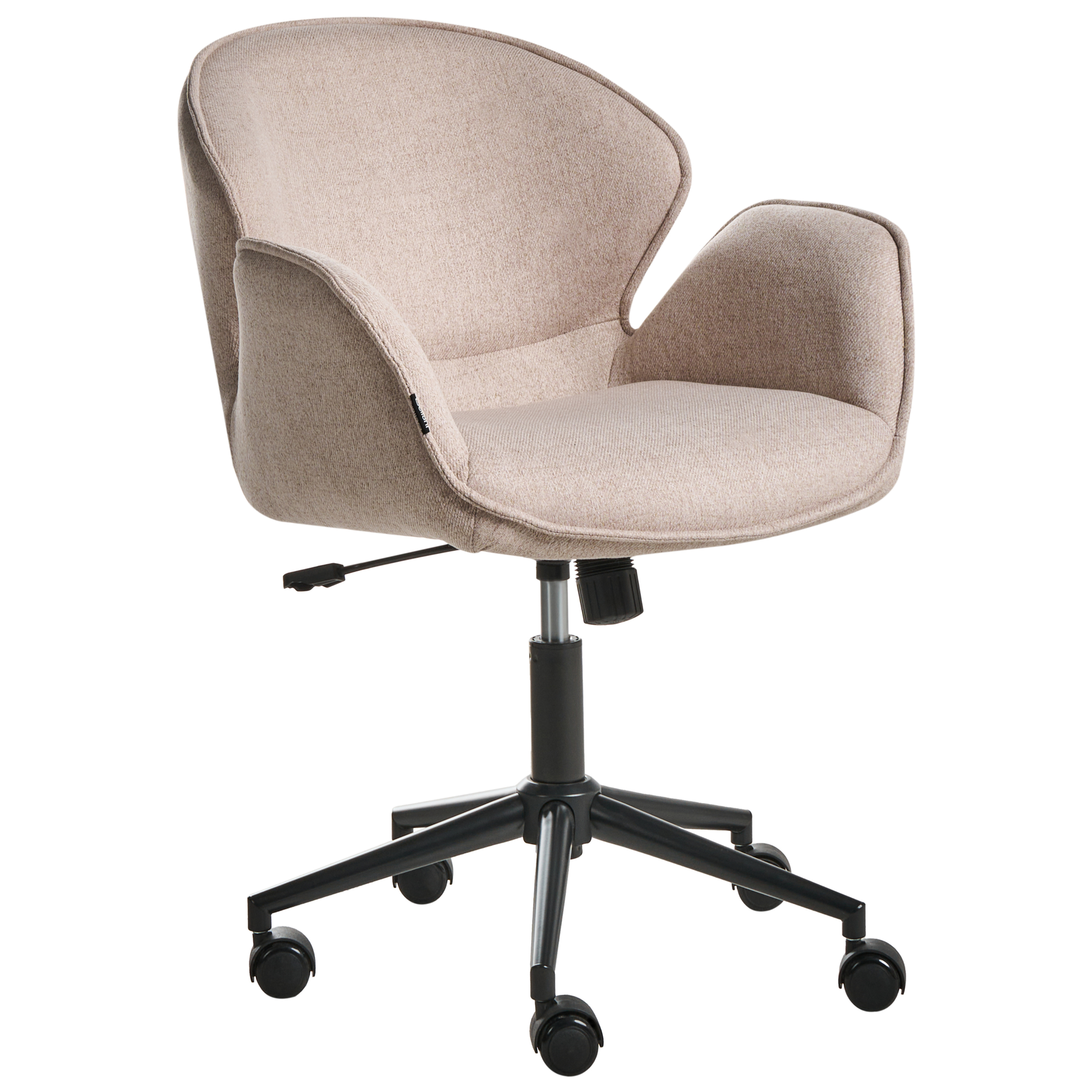 Beliani Krzesło obrotowe BELMAR Beżowoszary