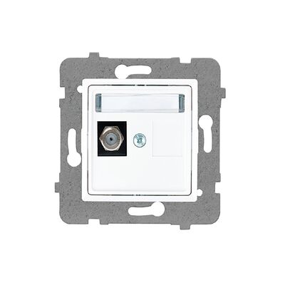 Gniazdo antenowe pojedyncze typu F bez ramki rosa