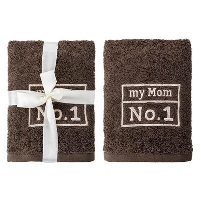 Ręcznik My Mom Nº 1 50 x 90 cm ciemnoszary