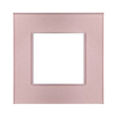 Ramka pojedyncza szklana R-1Q różowe złoto rosa