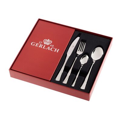 Komplet sztućców Valor 24 sztuki w pudełku srebrny