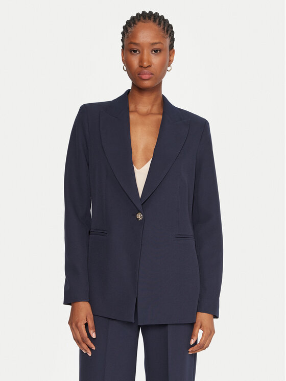 Maryley Marynarka 25IB187/M06/43BL Granatowy Regular Fit