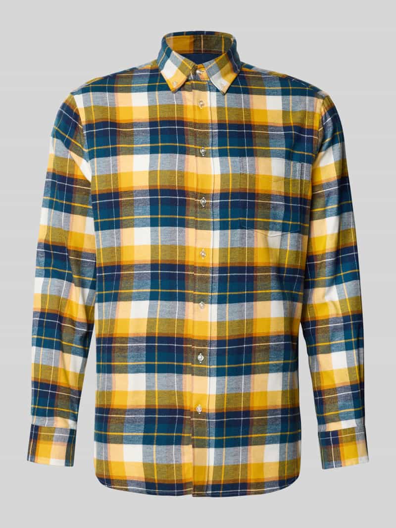 Koszula casualowa o kroju regular fit z kołnierzykiem typu button down