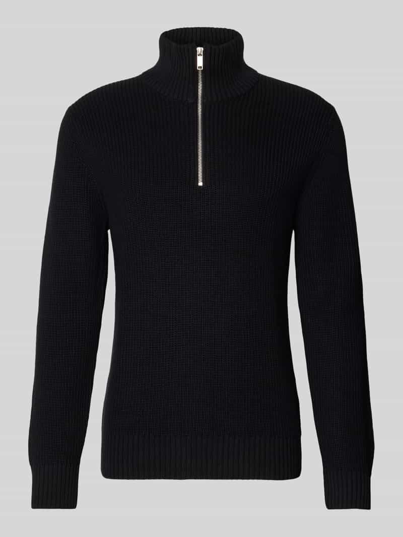 Sweter z dzianiny z kołnierzem