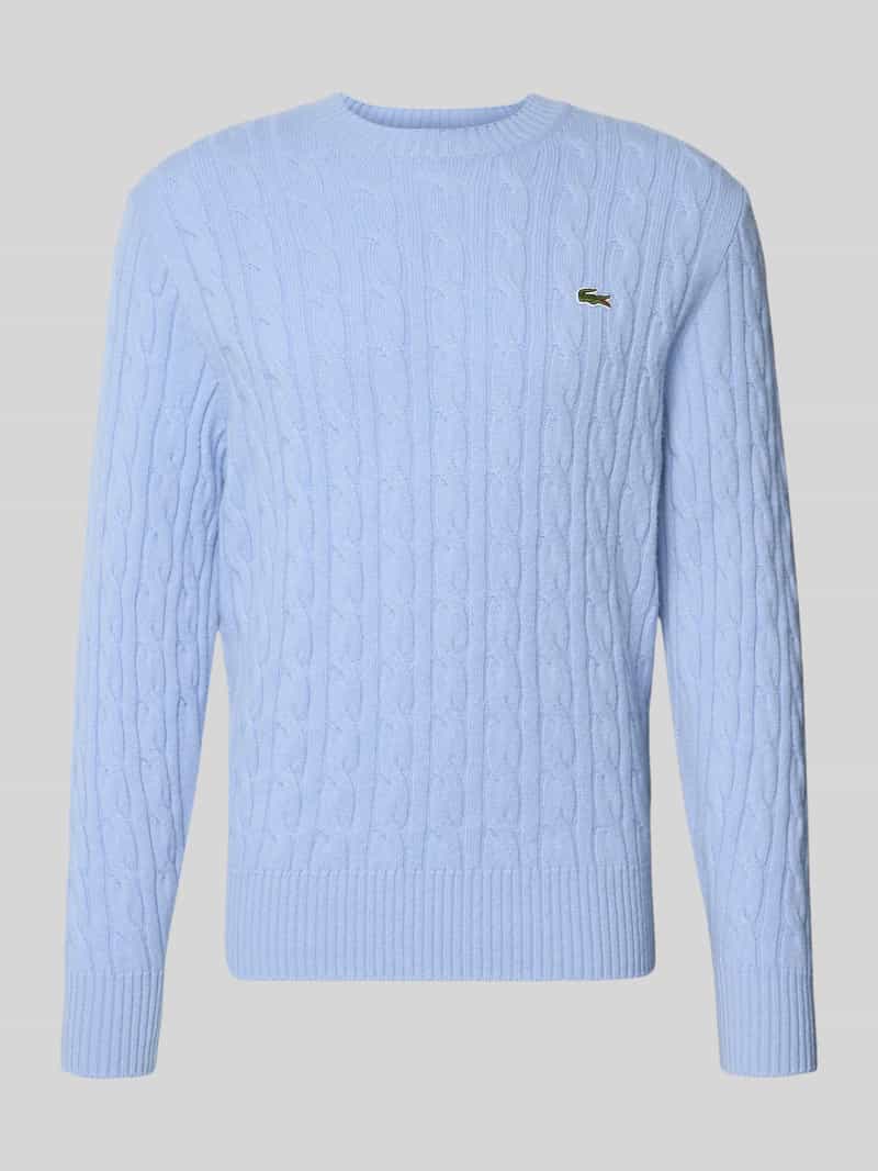 Sweter z dzianiny o kroju regular fit z czystej wełny
