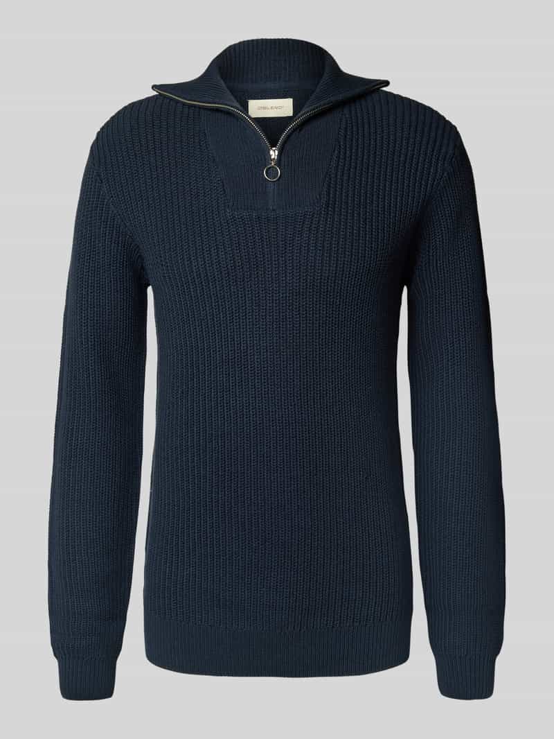 Bluza z kołnierzem i detalem z logo model ‘DENO’