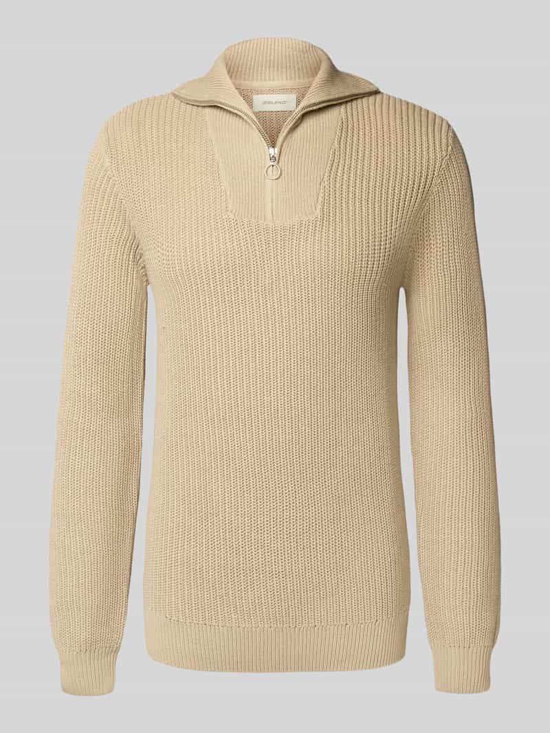 Bluza z kołnierzem i detalem z logo model ‘DENO’