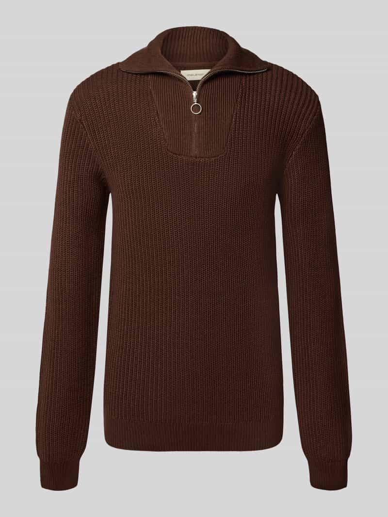 Bluza z kołnierzem i detalem z logo model ‘DENO’