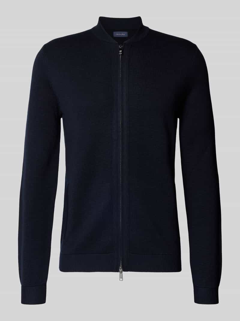 Kurtka z dzianiny o kroju slim fit ze stójką