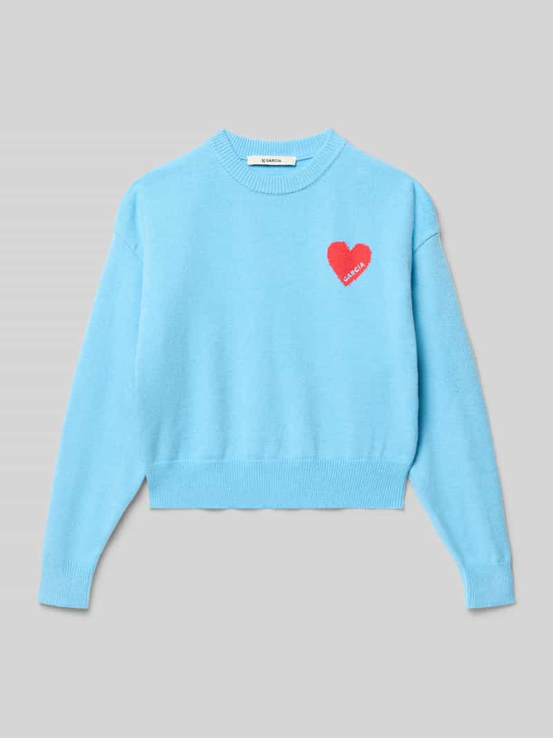 Sweter z dzianiny z prążkowanymi wykończeniami