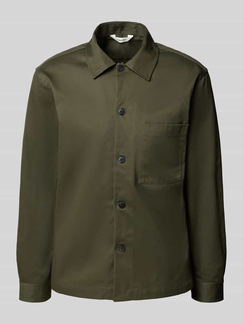 Kurtka koszulowa o kroju regular fit z czystej bawełny model ‘TATE’