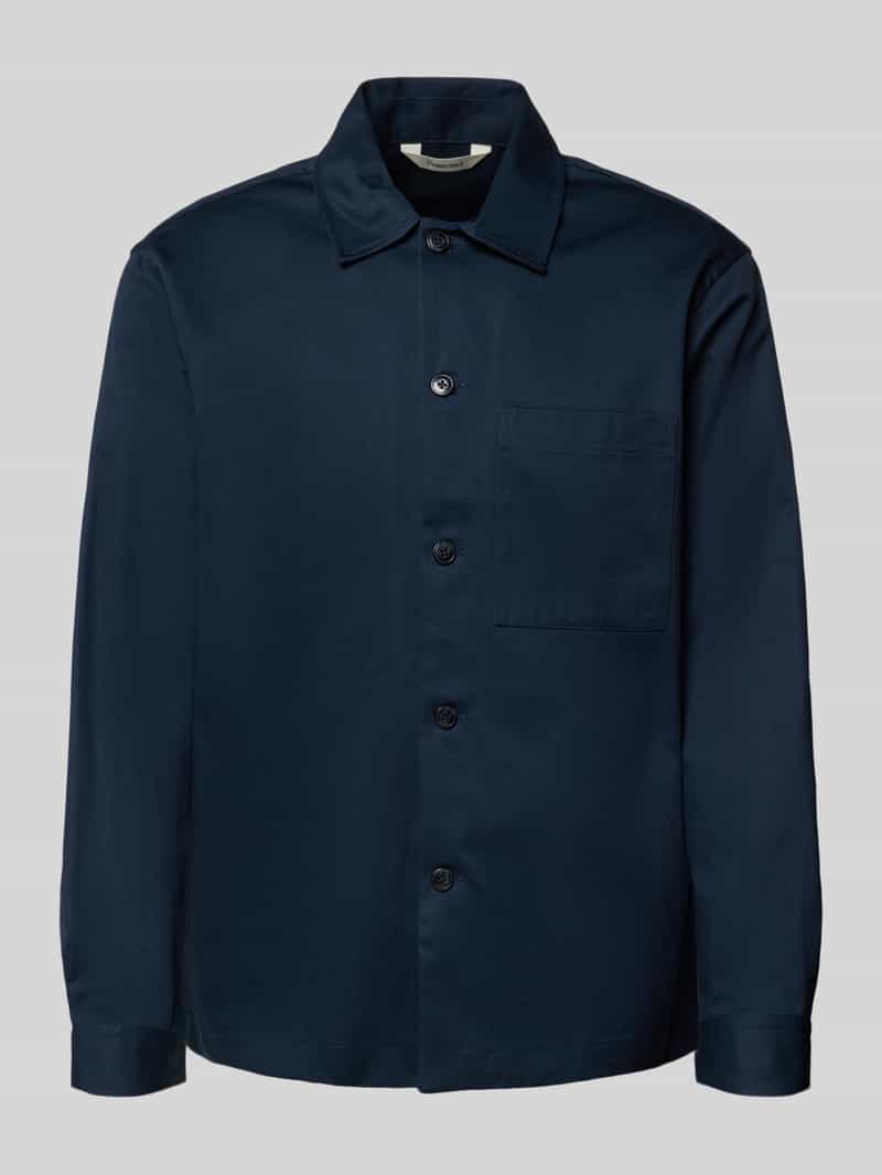 Kurtka koszulowa o kroju regular fit z czystej bawełny model ‘TATE’