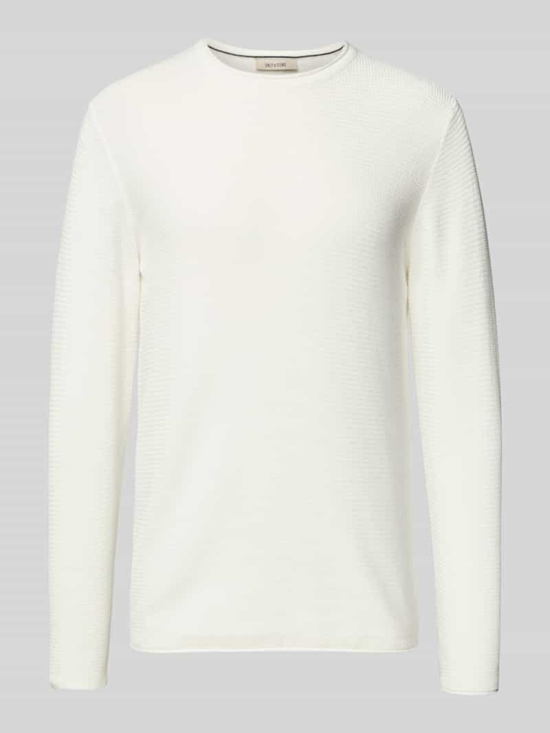 Sweter z dzianiny o kroju regular fit z czystej bawełny model ‘ERIC’