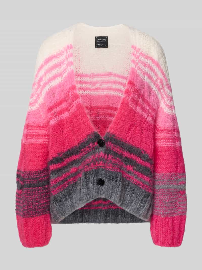 Kurtka z dzianiny o kroju oversized z zapięciem na guziki