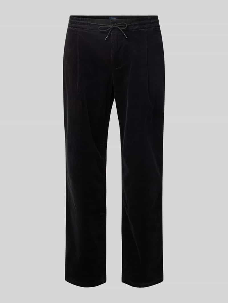 Spodnie sztruksowe z trokami ściągającymi