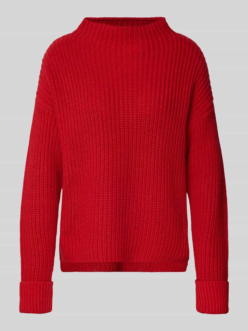 Sweter z dzianiny o kroju regular fit z mieszanki bawełny model ‘SELMA’
