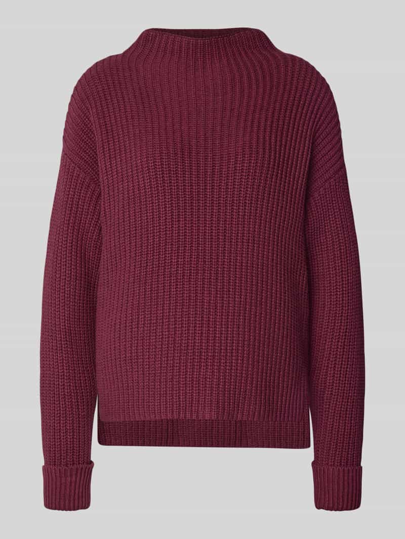 Sweter z dzianiny o kroju regular fit z mieszanki bawełny model ‘SELMA’