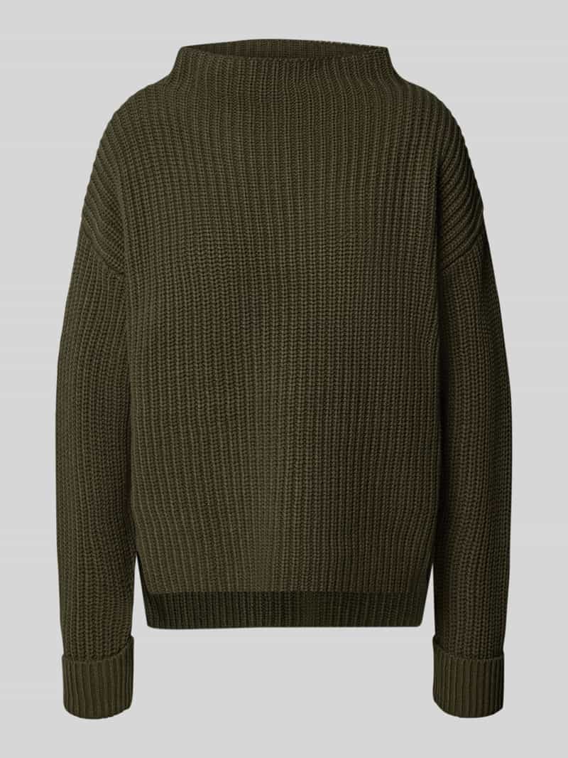 Sweter z dzianiny o kroju regular fit z mieszanki bawełny model ‘SELMA’