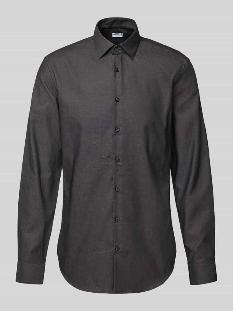 Koszula biznesowa o kroju slim fit z listwą guzikową