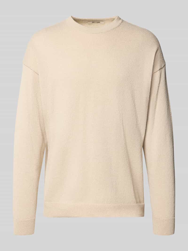 Sweter z dzianiny o kroju relaxed fit z dodatkiem bawełny model ‘JOB’