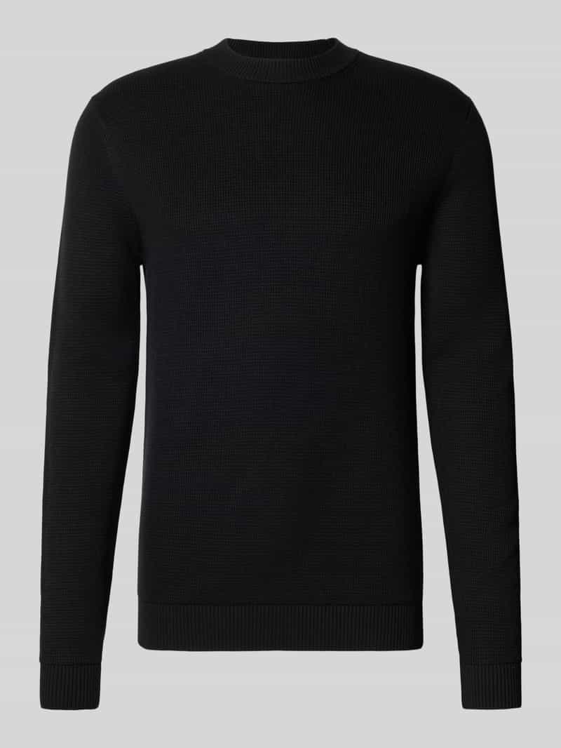 Sweter z dzianiny o kroju regular fit z czystej bawełny model ‘DANE’