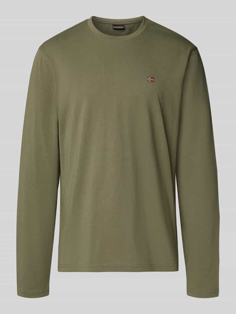 Bluzka z długim rękawem i wyhaftowanym logo model ‘Salis’