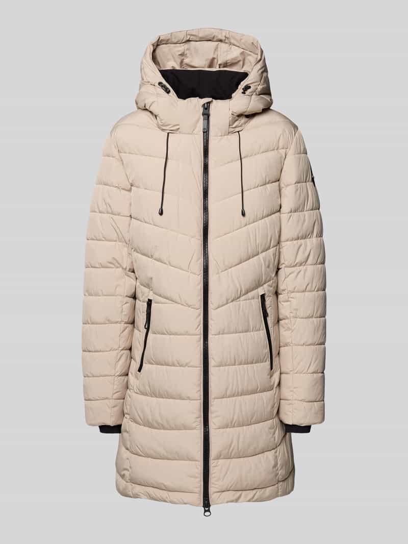 Płaszcz pikowany z kieszeniami zapinanymi na zamek błyskawiczny