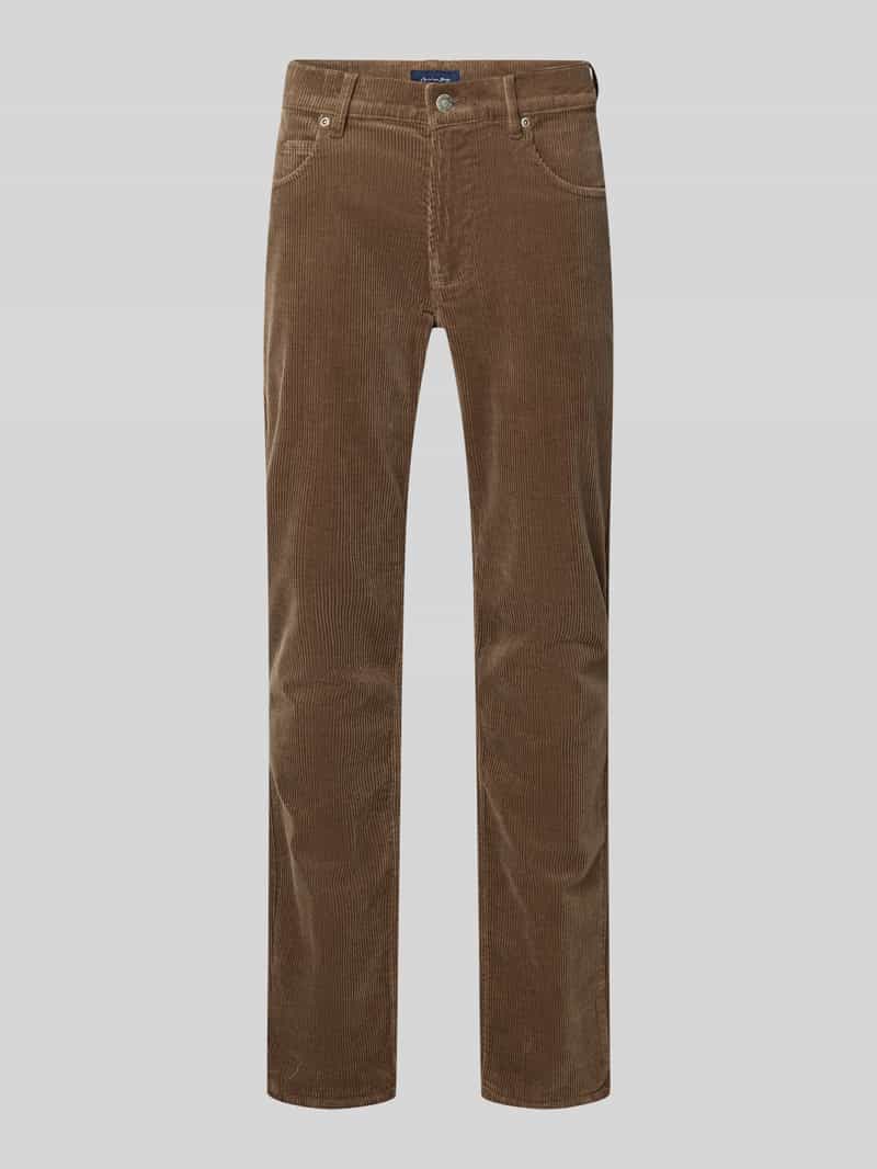 Spodnie sztruksowe o kroju Regular Fit z 5 kieszeniami