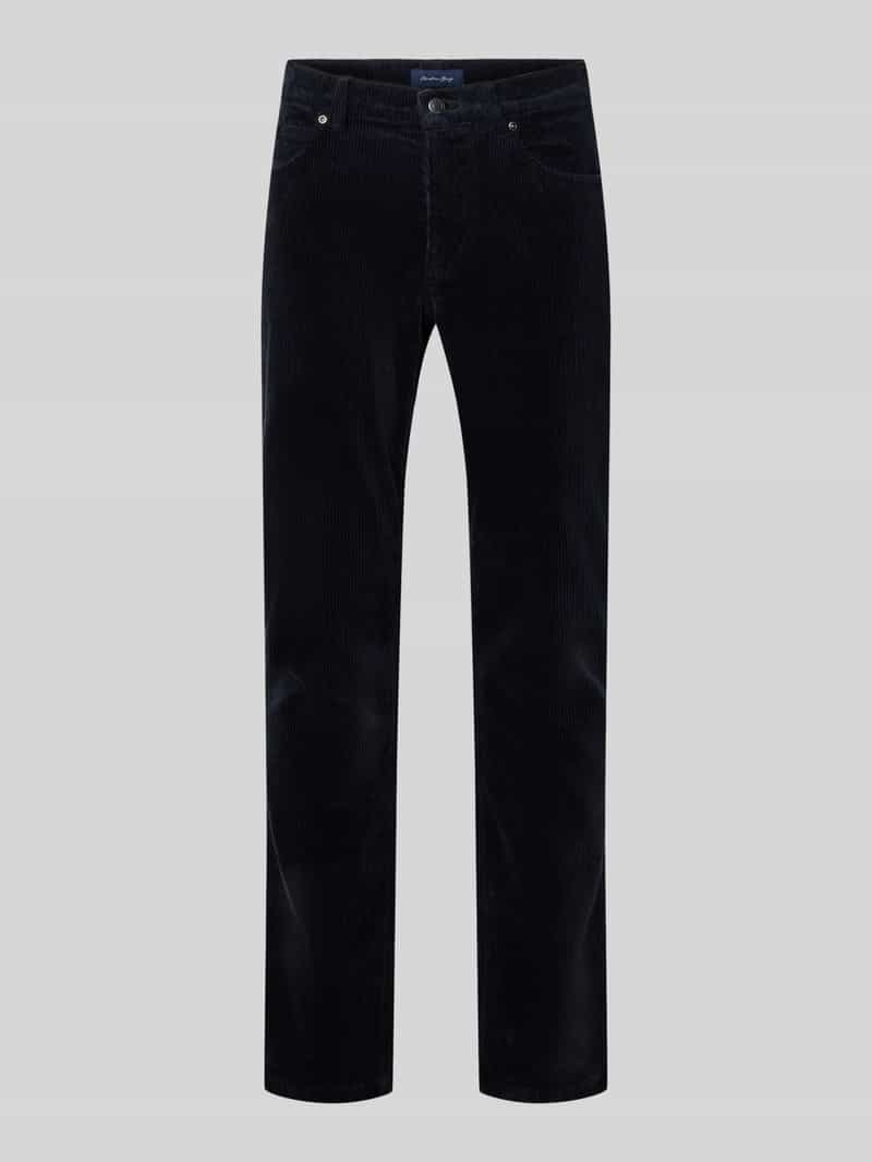 Spodnie sztruksowe o kroju Regular Fit z 5 kieszeniami