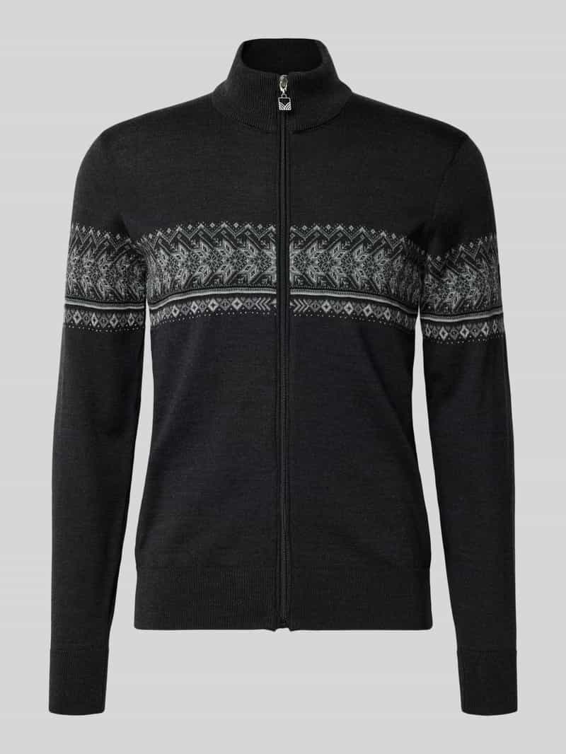 Kurtka z dzianiny ze stójką i zamkiem błyskawicznym