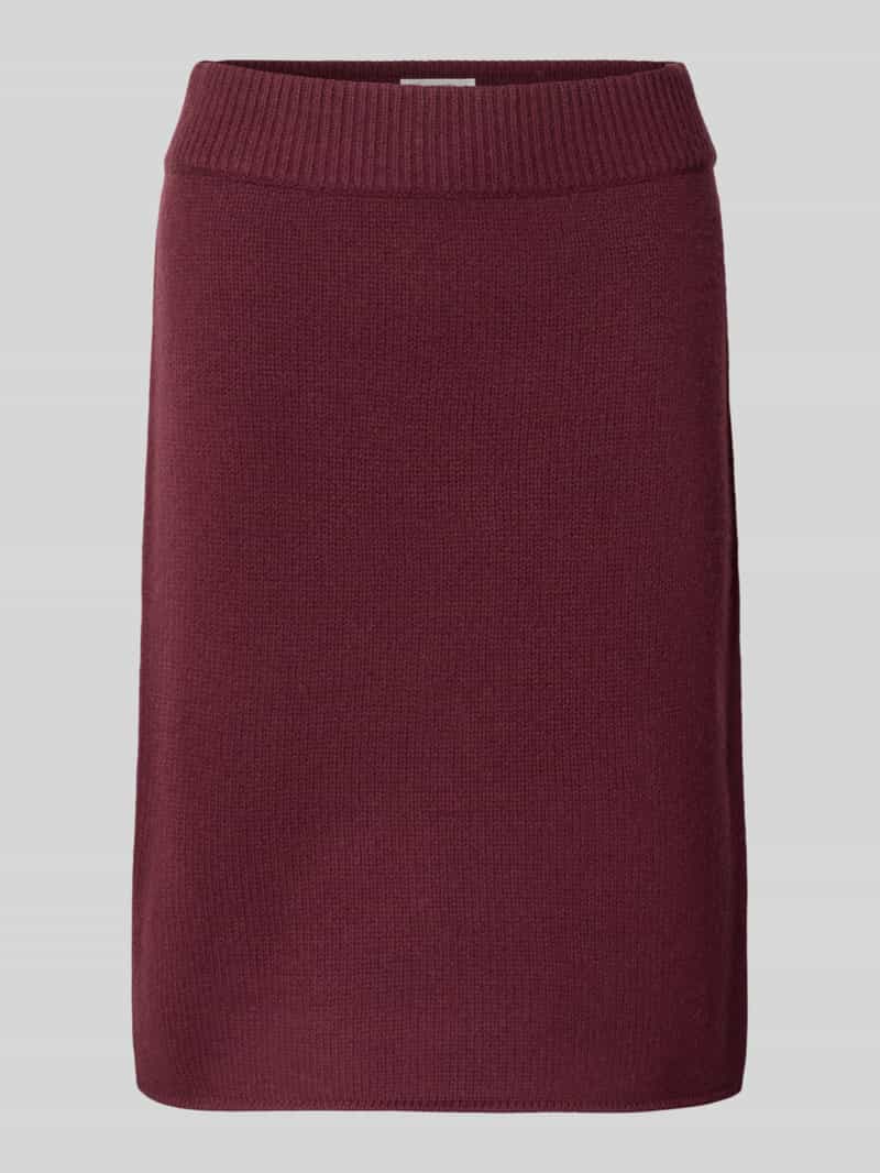 Spódnica z dzianiny o długości do kolan z elastycznym pasem