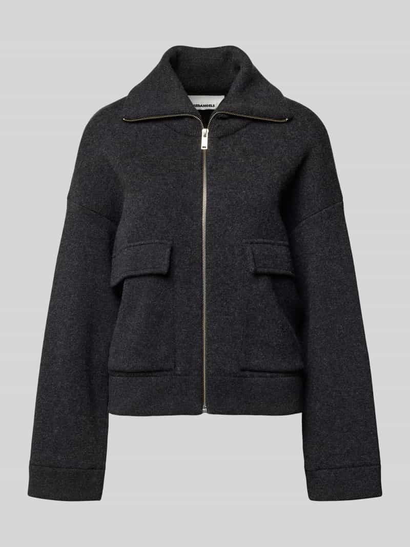 Kurtka o kroju oversized z mieszanki bawełny i wełny model ‘JOANIAAS’