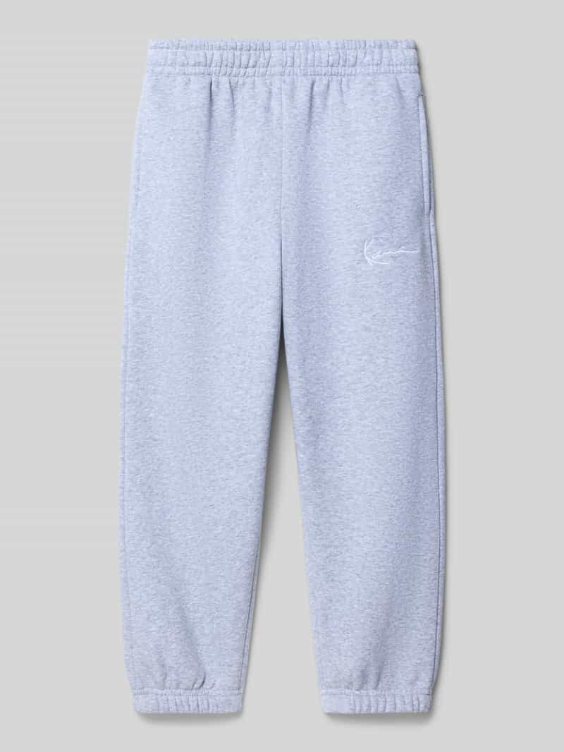 Spodnie dresowe o kroju regular fit z wyhaftowanym logo