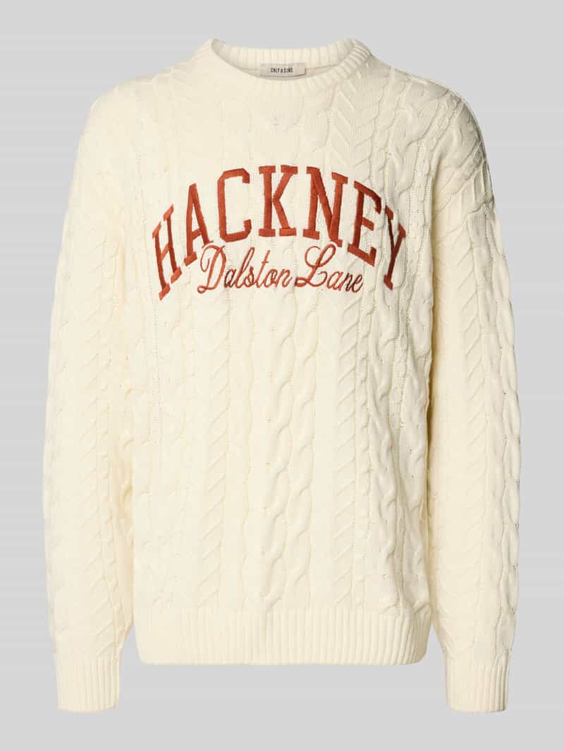 Sweter z dzianiny o kroju regular fit z mieszanki bawełny model ‘MACK’