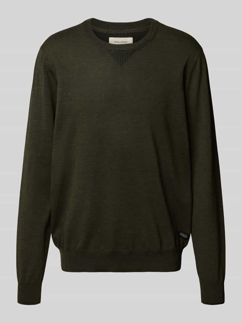 Sweter z dzianiny z okrągłym dekoltem model ‘Bruton’