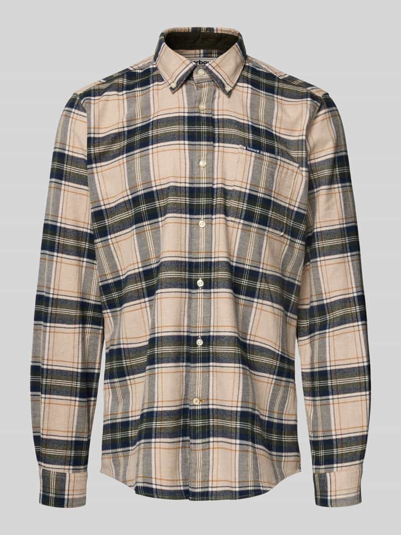 Koszula flanelowa o kroju slim fit z czystej bawełny model ‘BETSOM’