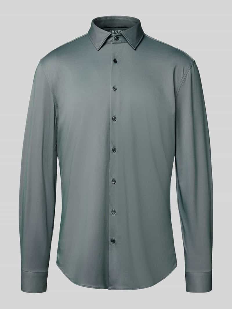 Koszula biznesowa o kroju slim fit z kołnierzykiem typu kent