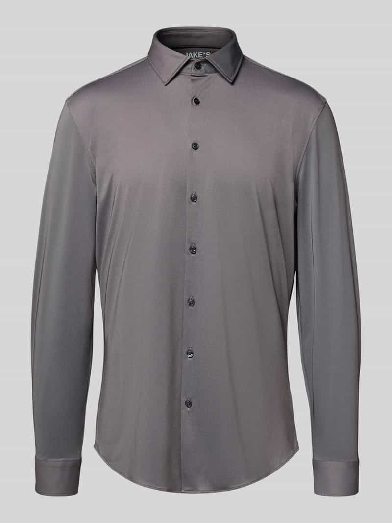 Koszula biznesowa o kroju slim fit z kołnierzykiem typu kent