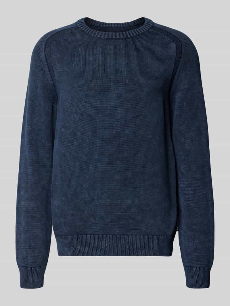 Sweter z dzianiny o kroju regular fit z czystej bawełny model ‘VAANJO’