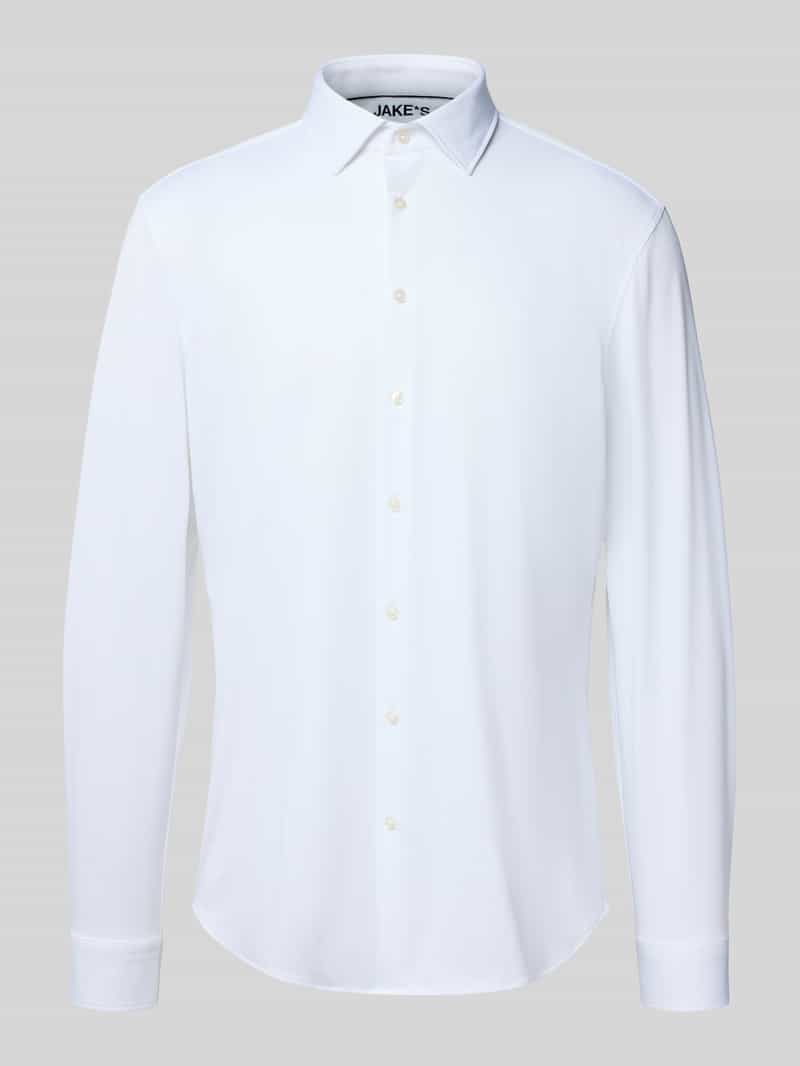 Koszula biznesowa o kroju slim fit z kołnierzykiem typu kent