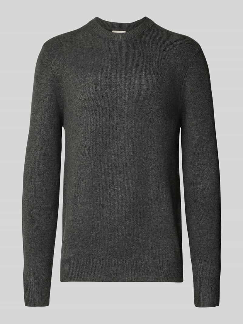 Sweter z dzianiny o kroju regular fit z okrągłym dekoltem model ‘Heine’