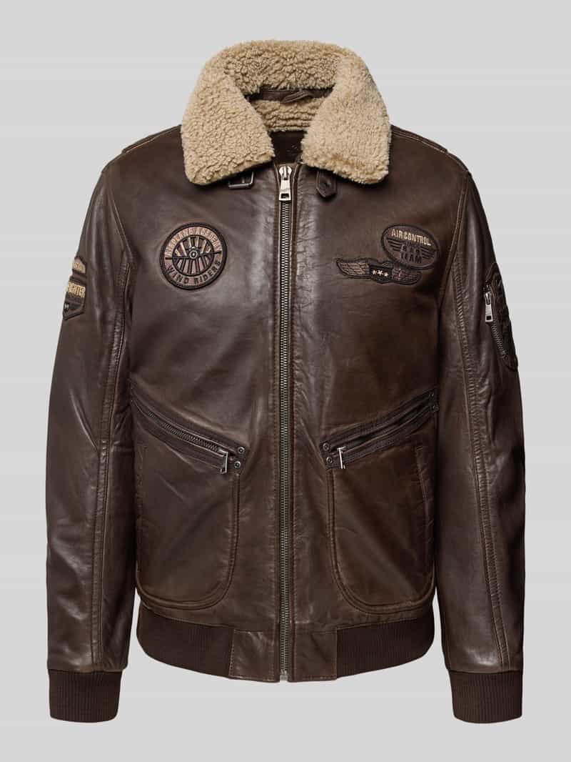 Bomberka z imitacji skóry model ‘STARPILOT’