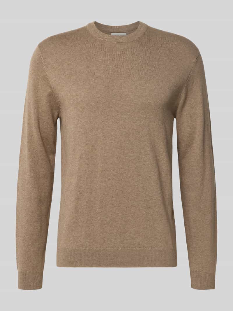 Sweter o kroju regular fit z dzianiny z domieszką kaszmiru model ‘Halfdan’