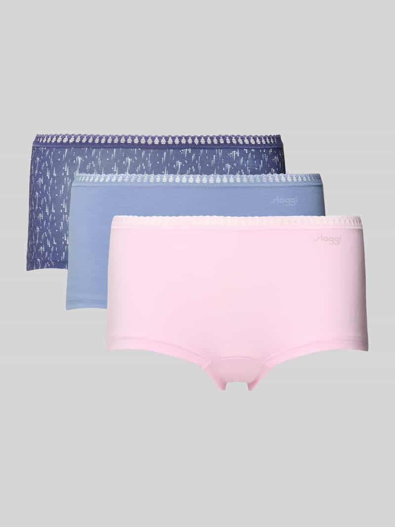 Figi z nadrukiem z logo w zestawie 3 szt. model ‘Crush’