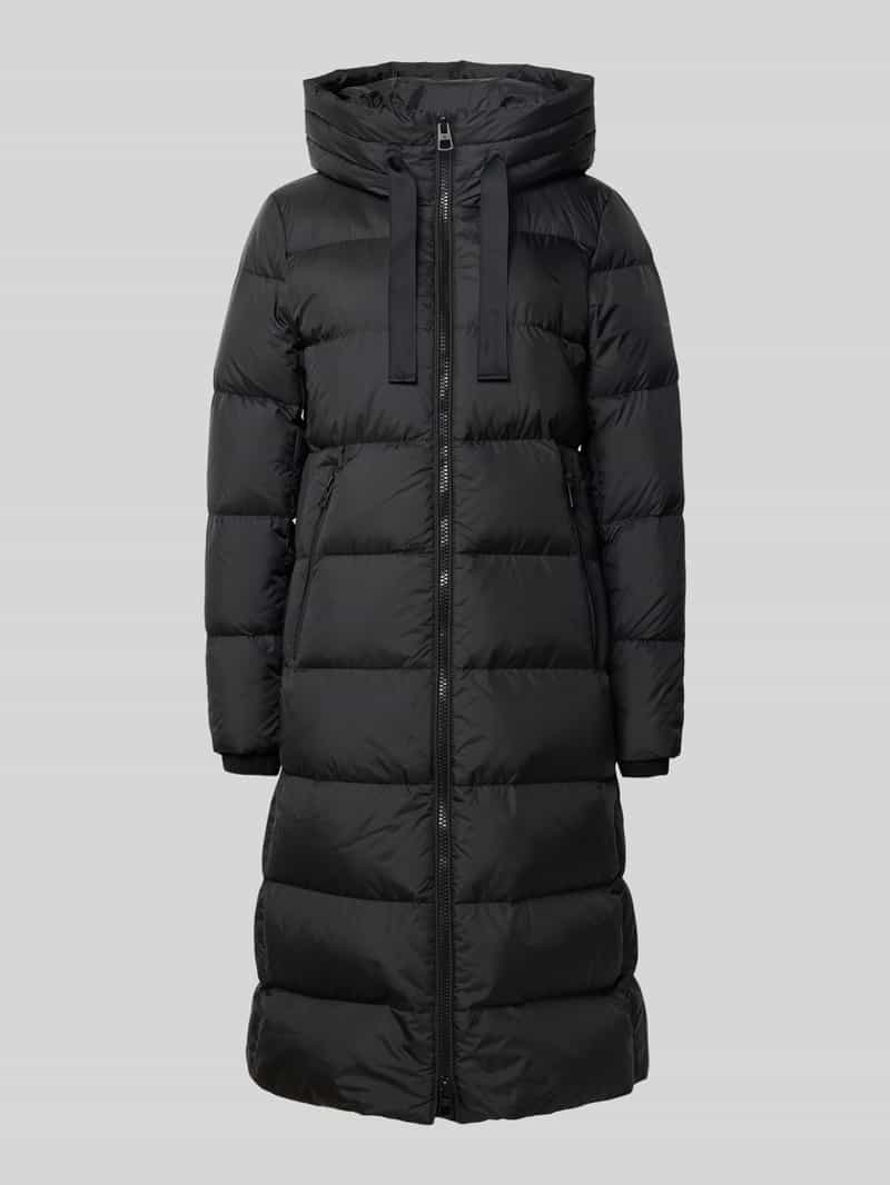 Płaszcz puchowy o kroju regular fit z kapturem