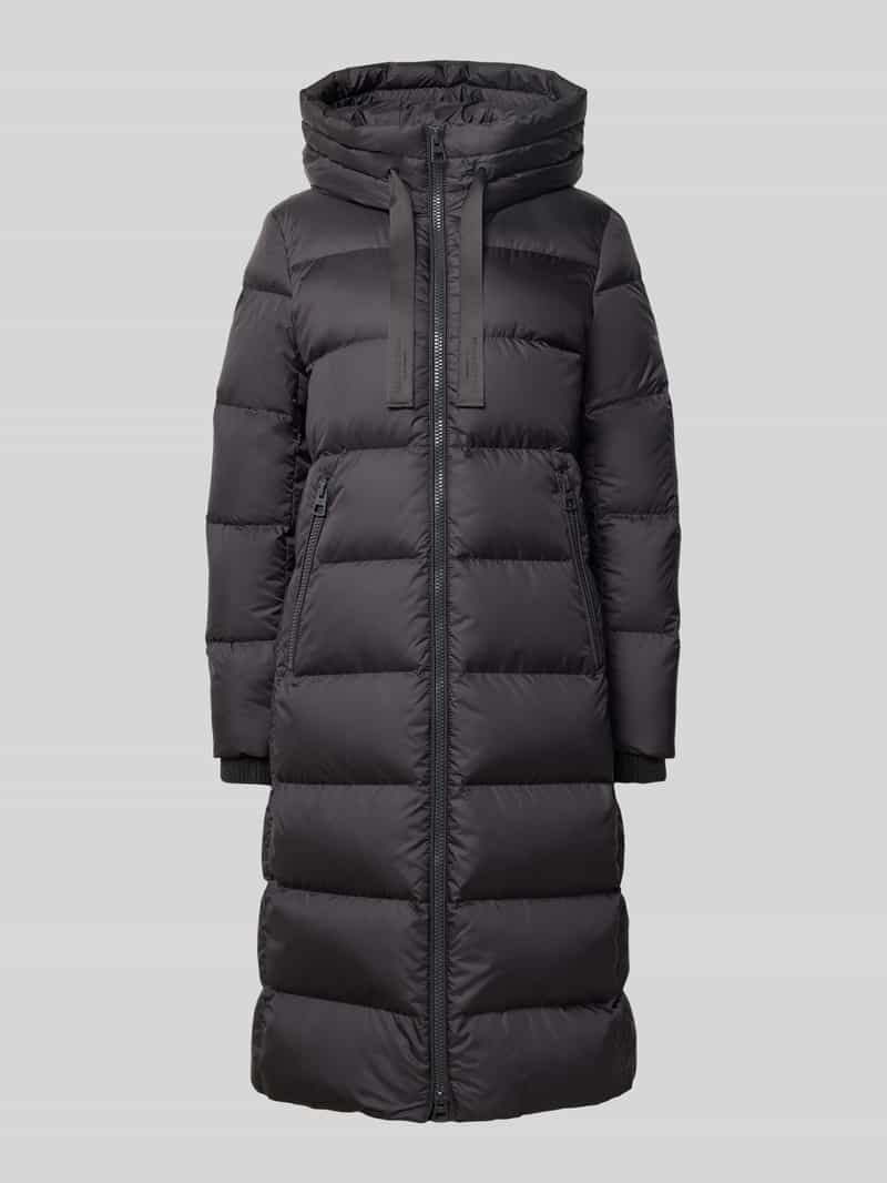 Płaszcz puchowy o kroju regular fit z kapturem